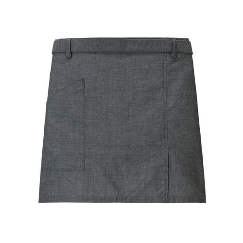 ショート丈 エプロン グレー F SAP