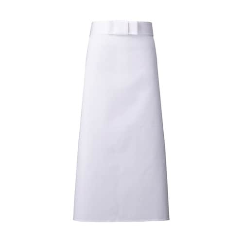ロング丈 調理前掛け ホワイト F A−