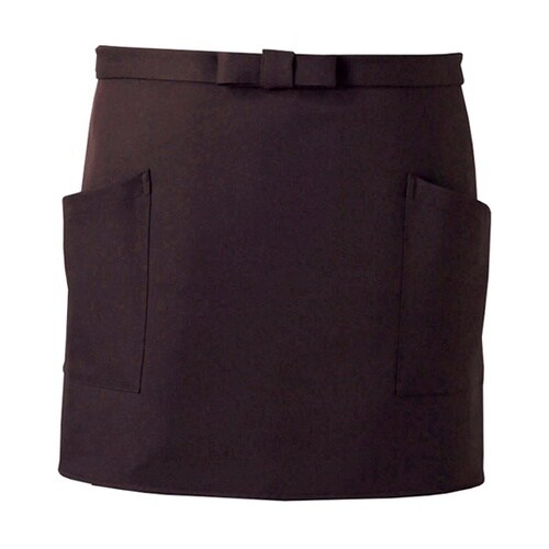 ショート丈 エプロン ブラウン F AN