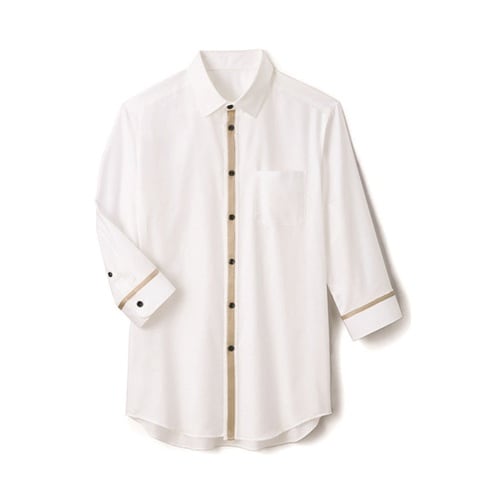 七分袖 シャツ オフホワイト 3L SB