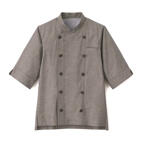 七分袖 ショップコート グレー L SJ