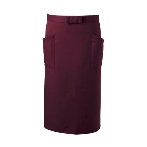 ロング丈 エプロン ワイン F AN18