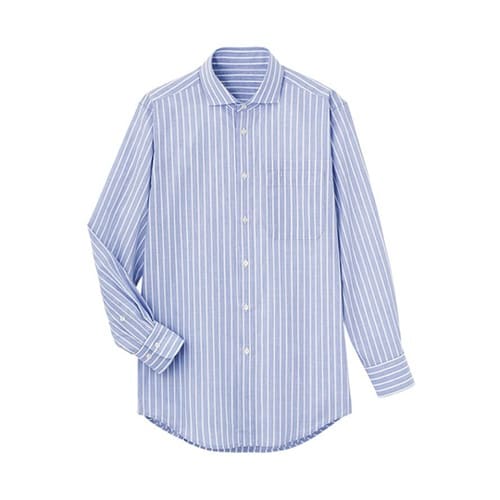 長袖 シャツ ストライプ LL SBLU