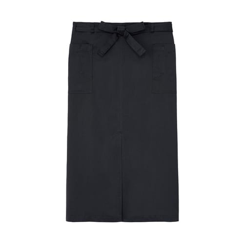 ロング丈 エプロン ブラック F SAP