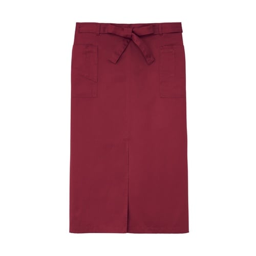 ロング丈 エプロン ワイン F SAPU