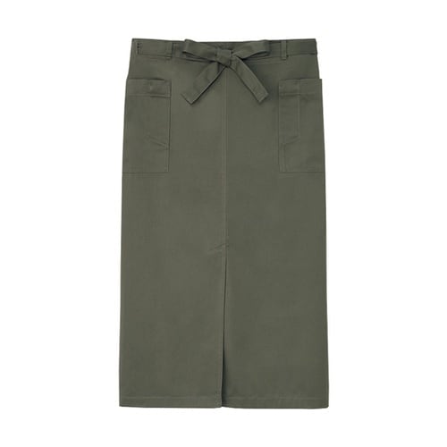 ロング丈 エプロン カーキ F SAPU