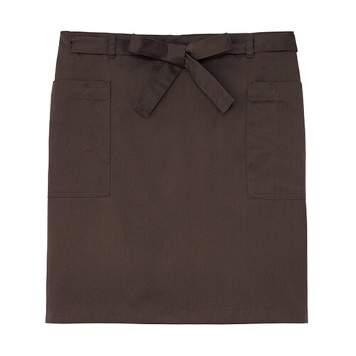 ミドル丈 エプロン ブラウン F SAP