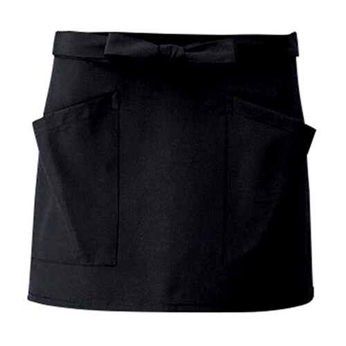 ショート丈 エプロン ブラック F A1