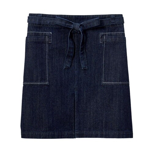 ショート丈 エプロン ネイビー F SA