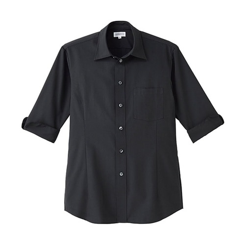 七分袖 シャツ ブラック M ET573