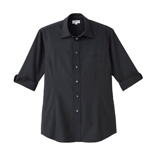七分袖 シャツ ブラック 4L ET57
