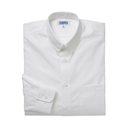 長袖 ボタンダウンシャツ オフホワイト