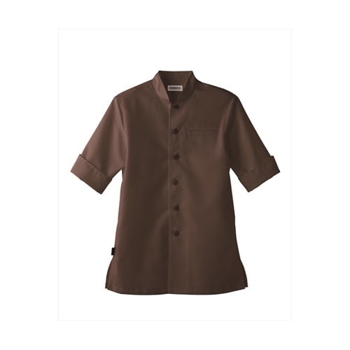 七分袖 ショップコート ブラウン SS