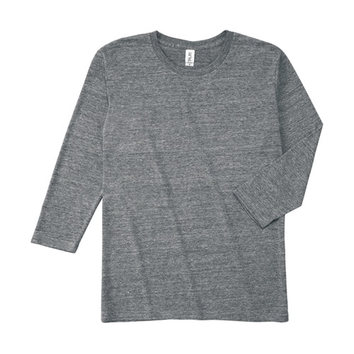 トライエンド3/4スリーブTシャツ ヘザ