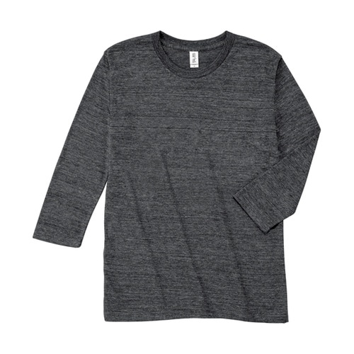 トライエンド3/4スリーブTシャツ ヘザ