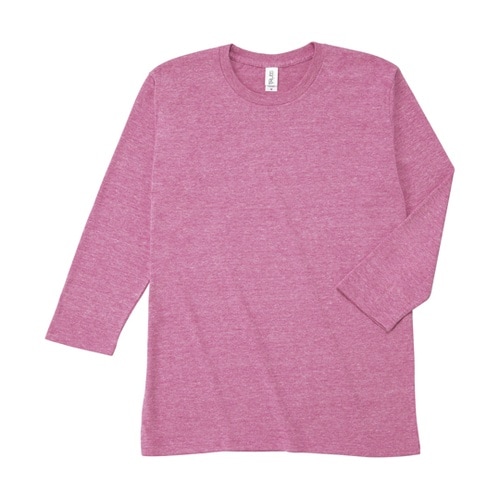 トライエンド3/4スリーブTシャツ ヘザ