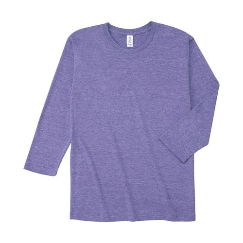 トライエンド3/4スリーブTシャツ ヘザ