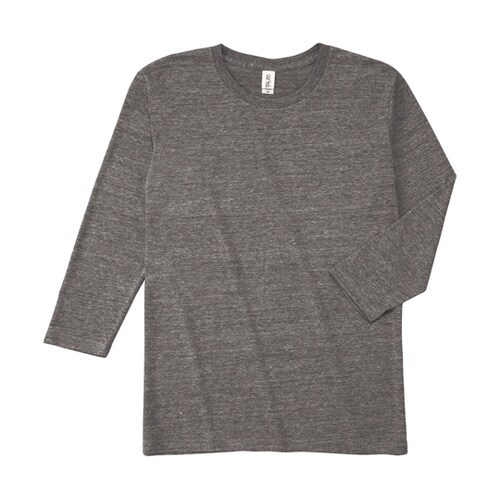 トライエンド3/4スリーブTシャツ ヘザ