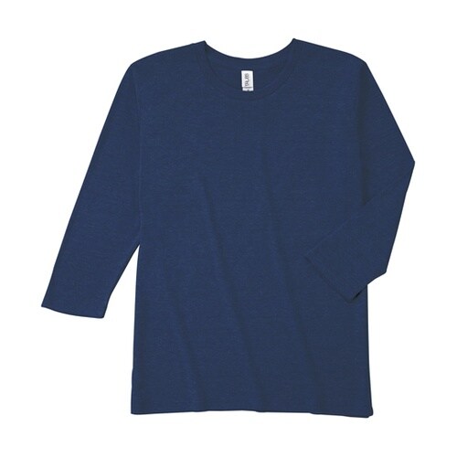 トライエンド3/4スリーブTシャツ ヘザ