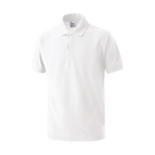 VP451 綿混ちょうちん袖ポロ ホワイ