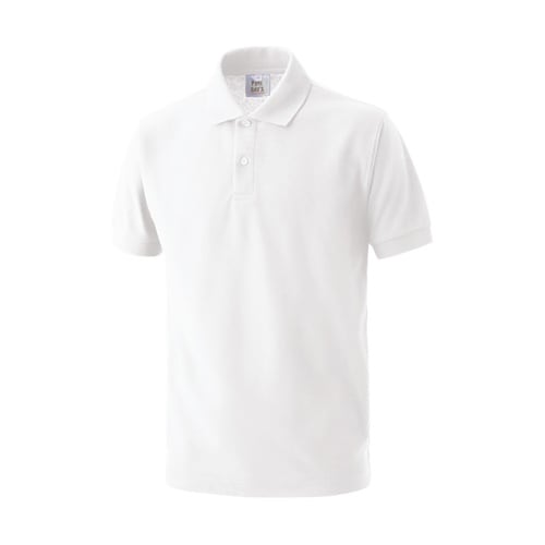 VP451 綿混ちょうちん袖ポロ ホワイ
