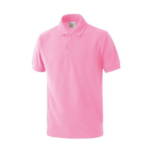 VP451 綿混ちょうちん袖ポロ ピンク