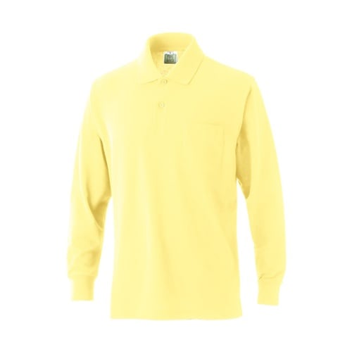 VP902 綿混長袖ポケ付ポロ ライトイ