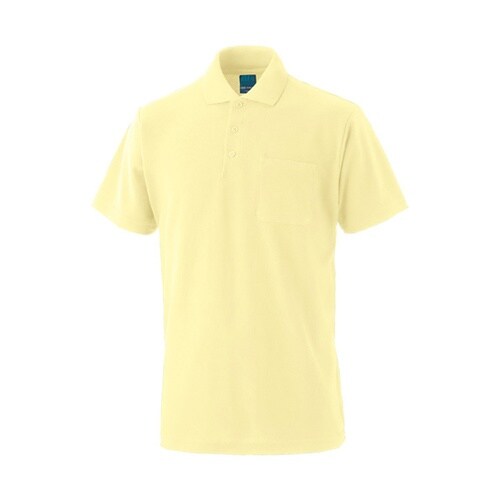 SLY402 綿混半袖ポケ付ポロ イエロ