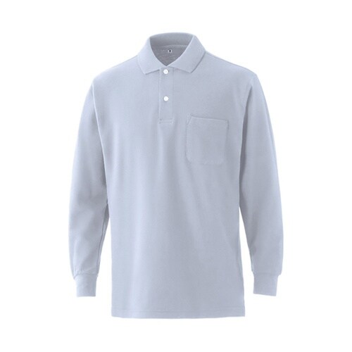 NEO642L 綿100長袖ポケ付きポロ