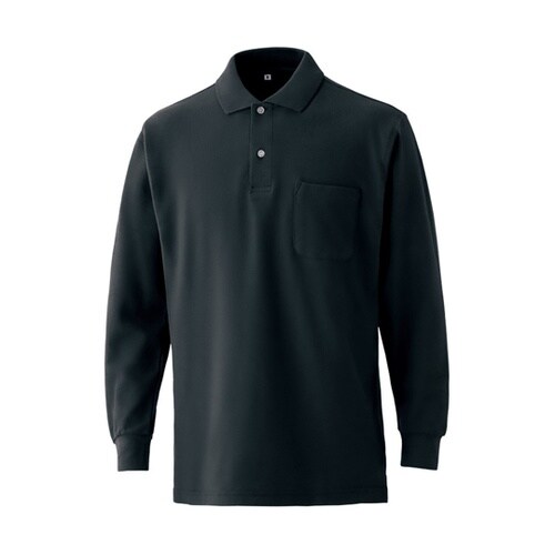 NEO642L 綿100長袖ポケ付きポロ