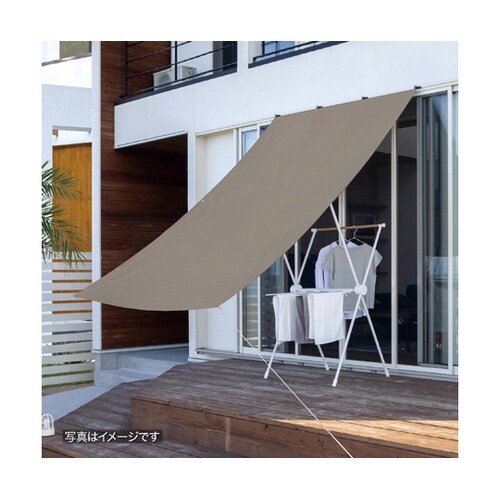 雨よけシェード ダブル カーキ 1.8X