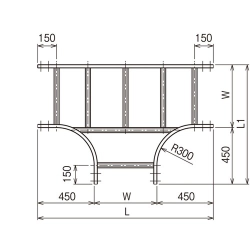 T形分岐ラック 15RT120