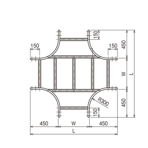X形分岐ラック 15RX120