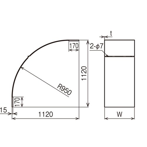 アウトサイドベンドカバー CVO−15R