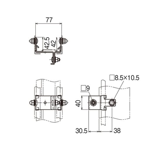 立上りカバー止め金具 CVVS2W