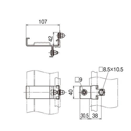 立上カバー止め金具ステンレス S−CVV