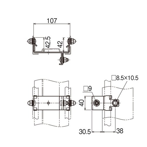 立上カバー止め金具ステンレス S−CVV