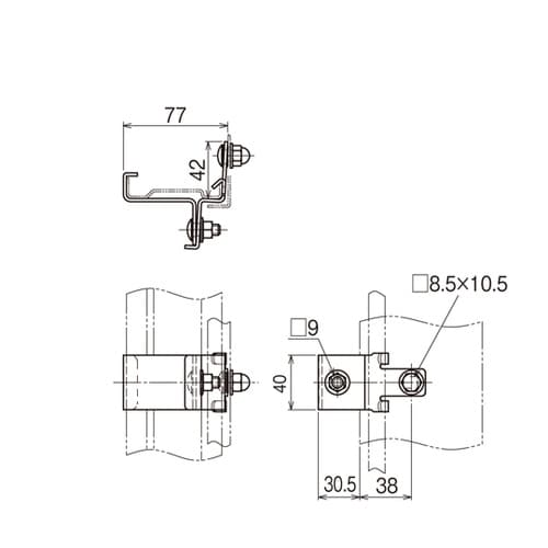 立上カバー止め金具ステンレス S−CVV
