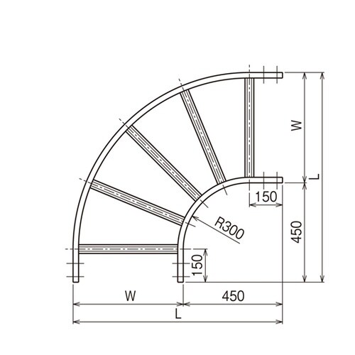 L形分岐ラック SD SD−15RL40