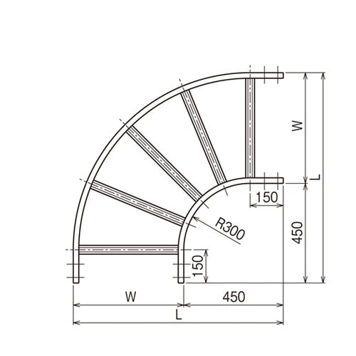L形分岐ラック SD SD−15RL70