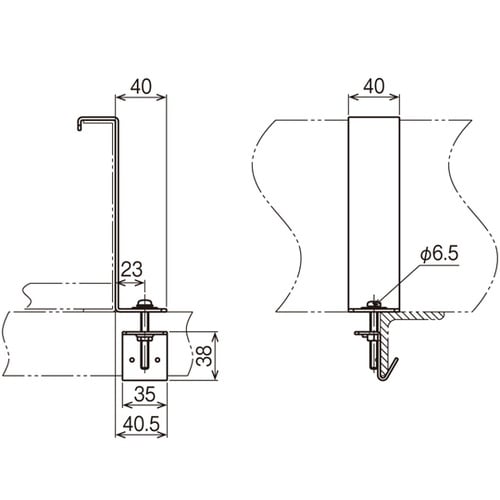 アングル用振れ止め金具 SD SD−15