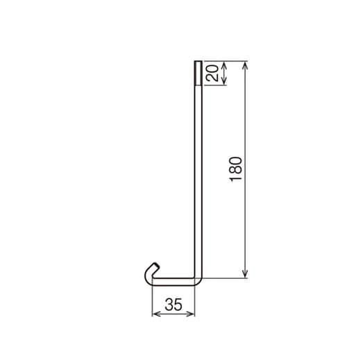 カバークランプ用フックボルト SUS S