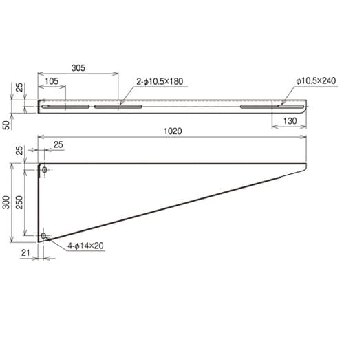 ブラケット 溶融亜鉛めっき Z−BK90