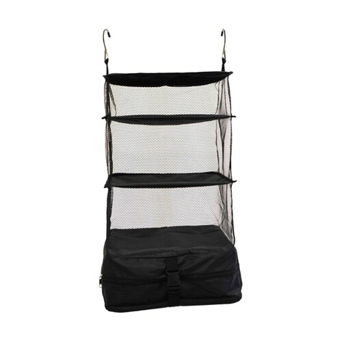 吊り下げ圧縮トラベルポーチ ブラック