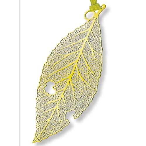 ブックマーク 落ち葉 ゴールド×10