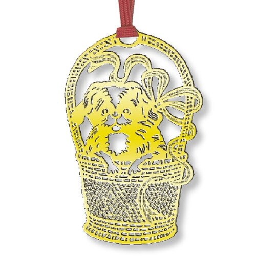 ブックマーク 小犬 ゴールド×10