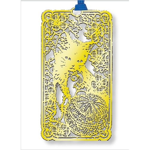 ブックマーク ネコ ゴールド×10