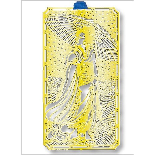 ブックマーク 雪中美人 ゴールド×10