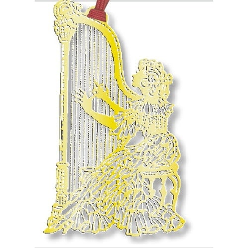 ブックマーク ハープを弾く少女 ゴールド×10