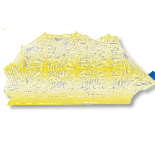 ブックマーク 帆船B ゴールド×10